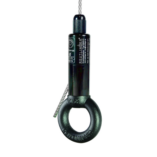 Drahtseilhalter Reutlinger Typ 50SV II ZW mit M12 Ring, schwarz, bis 90kg / 135kg (je 4 Stück)